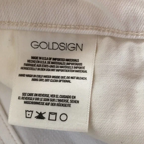 GOLDSIGN white jeans NWOT sz 32! - Picture 4 of 5